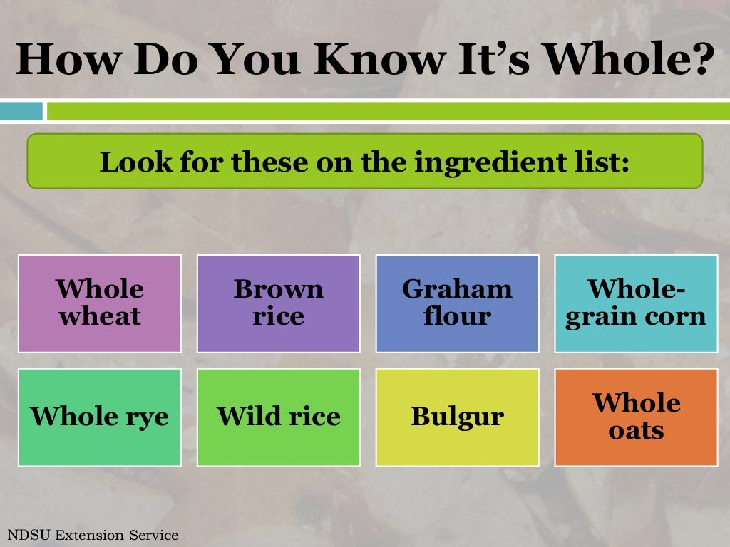 MyPlate Make Half Your Grains Whole Grains