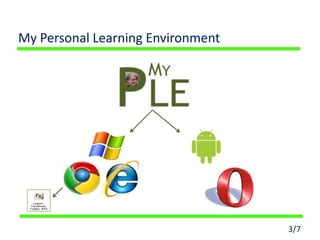 My Personal Learning Environment




                                   3/7
 