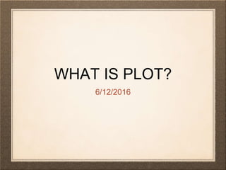 WHAT IS PLOT?
6/12/2016
 