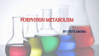 PORPHYRIN METABOLISM
BY JYOTI ARORA
 