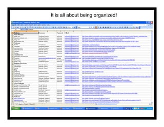 It is all about being organized!
 