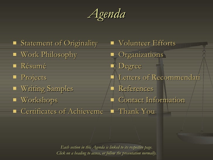 work philosophy examples for portfolio
