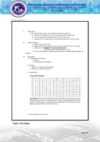 (PART 2 OF 2) Off - Campus Practice Teaching Portfolio | DOCX