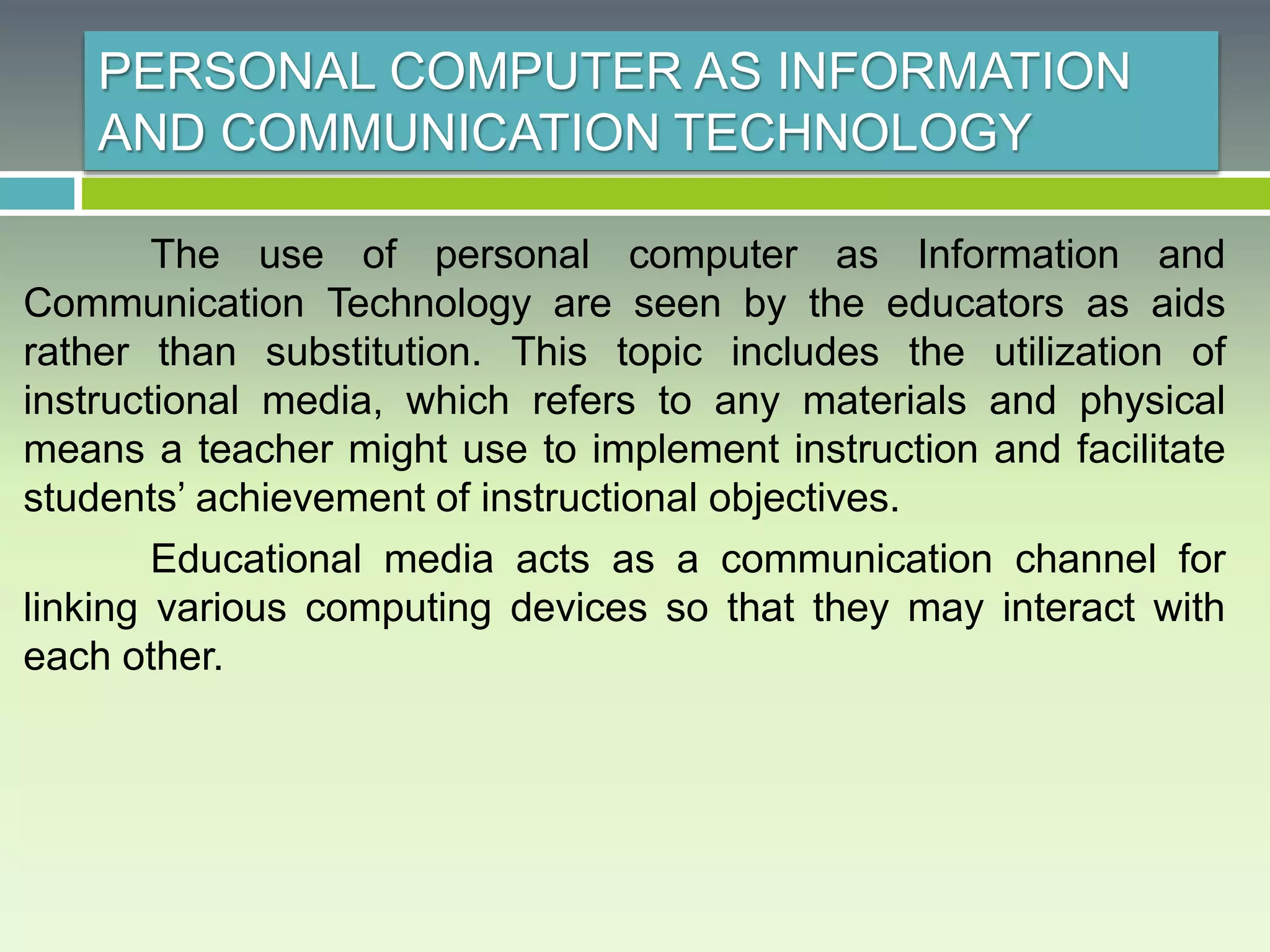 My portfolio in educational technology | PPTX