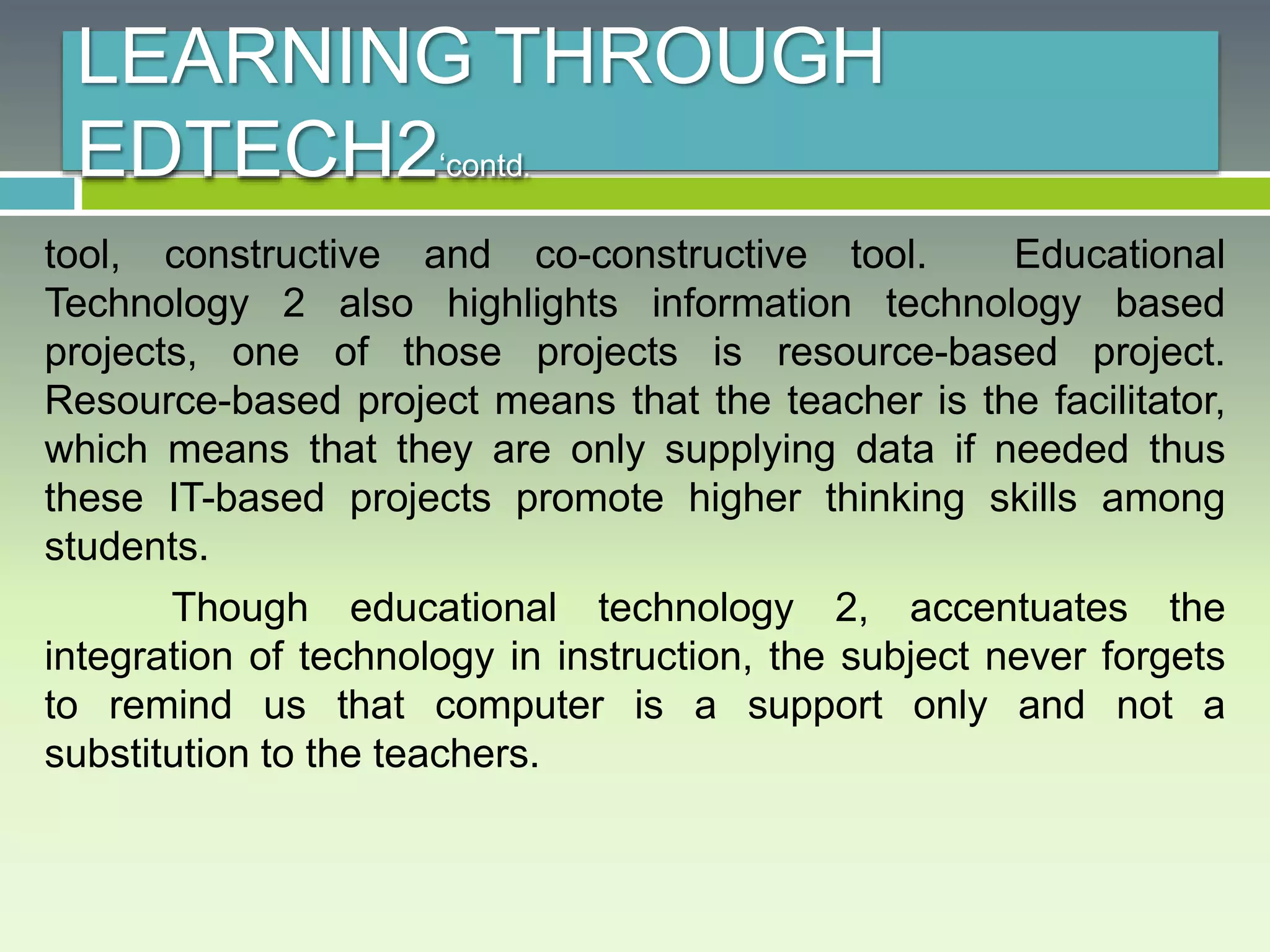 My portfolio in educational technology | PPTX