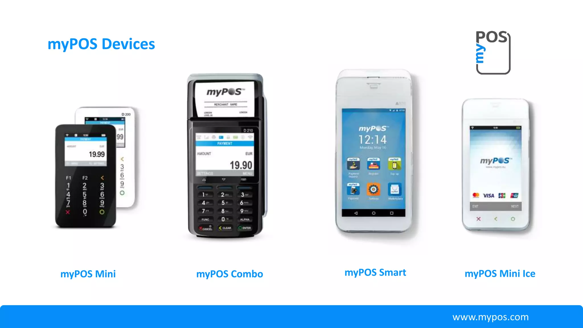 myPOS Mini myPOS Combo myPOS Smart
myPOS Devices
myPOS Mini Ice
www.mypos.com
 
