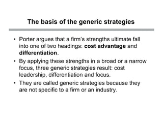 Poter's Generic Model