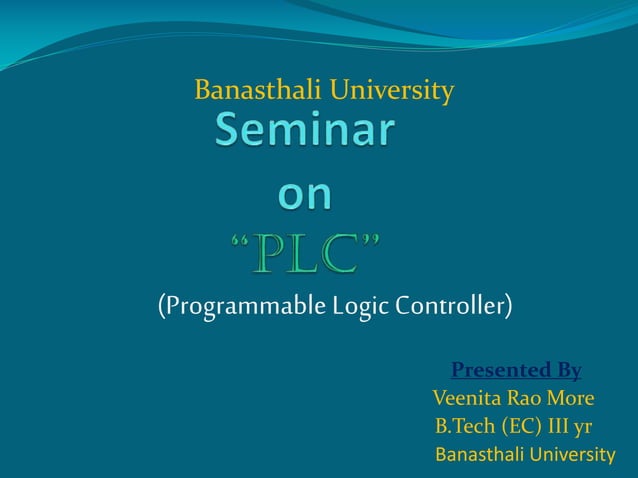 ppt on PLC | PPTX