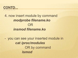 Linux Kernel Programming | PPTX