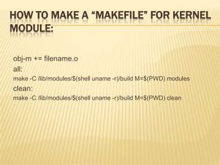 Linux Kernel Programming | PPTX