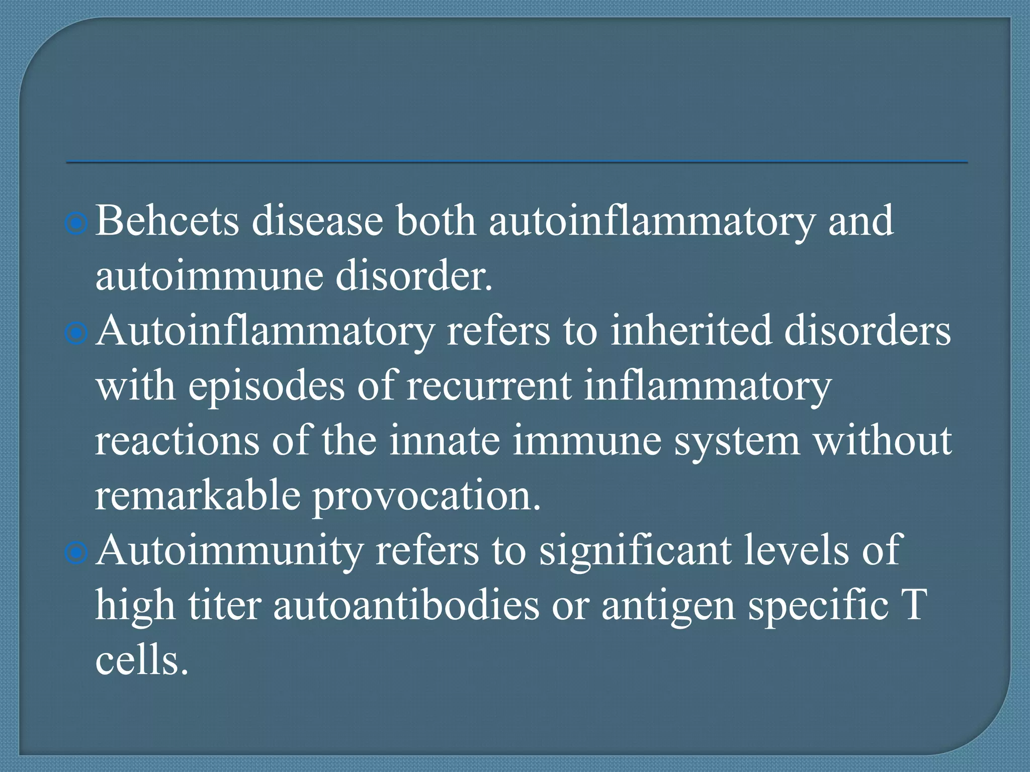 behcets disease | PPTX