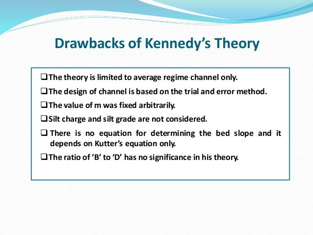 unlined canal design s theory of canal design