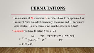 permutation and combination | PPTX