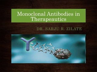 Monoclonal Antibodies in
Therapeautics
DR. SARJU R. ZILATE
 