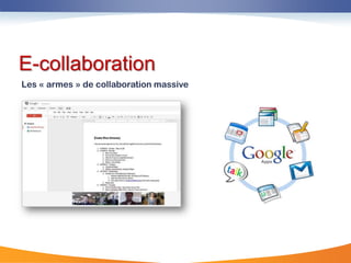 E-collaboration
Les « armes » de collaboration massive
 