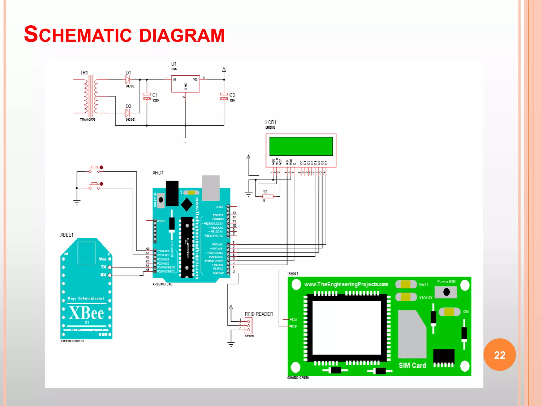 SCHEMATIC DIAGRAM
22
 