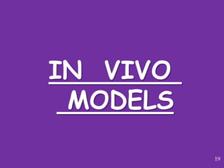 IN VIVO
MODELS
19
 