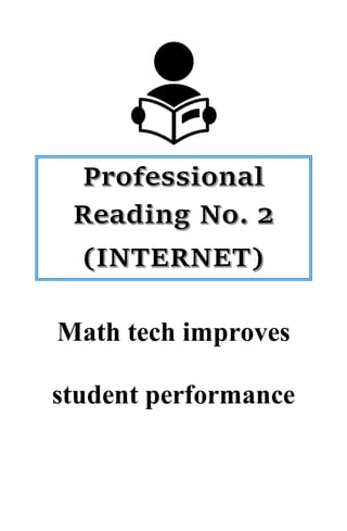 Math tech improves
student performance
 