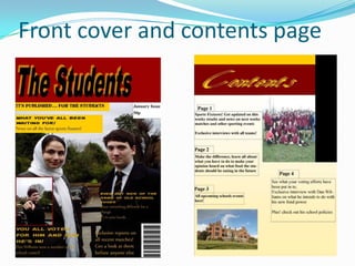 Front cover and contents page