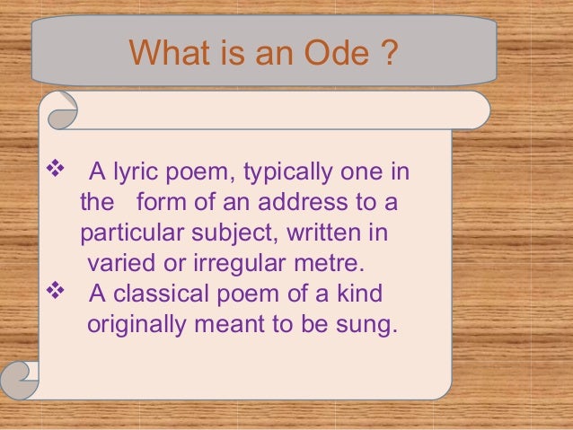 analysis ode to grecian urn ode form