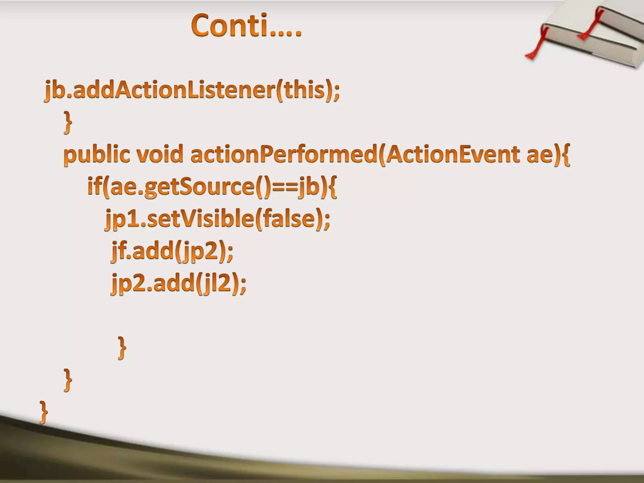 Event Handling in java | PPTX