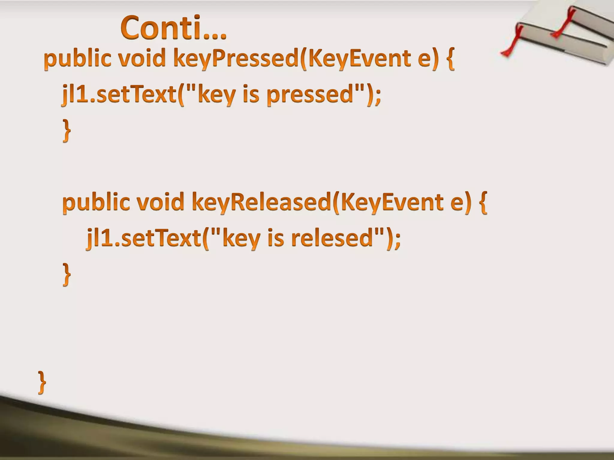 Event Handling in java | PPT