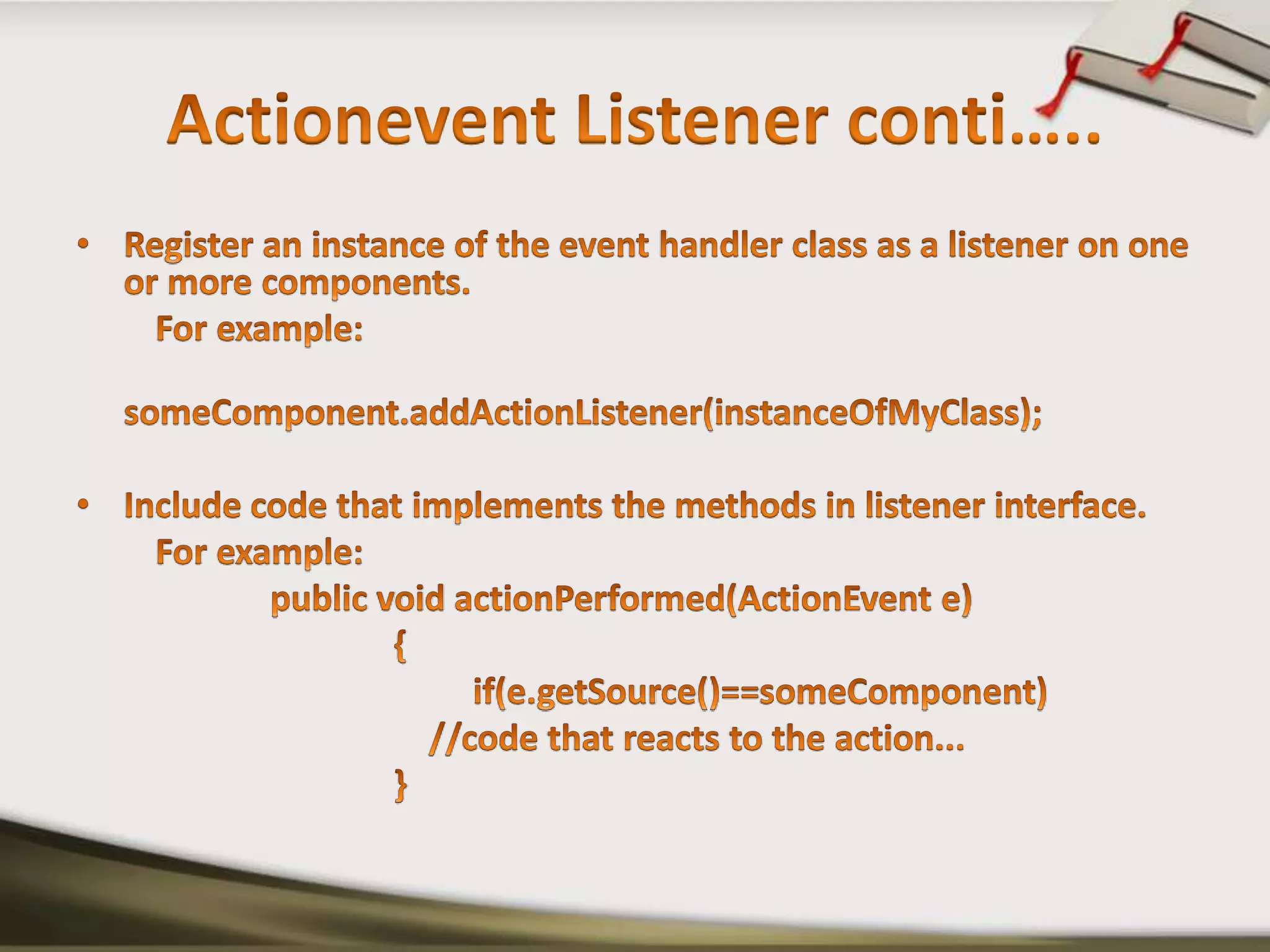 Event Handling in java | PPT