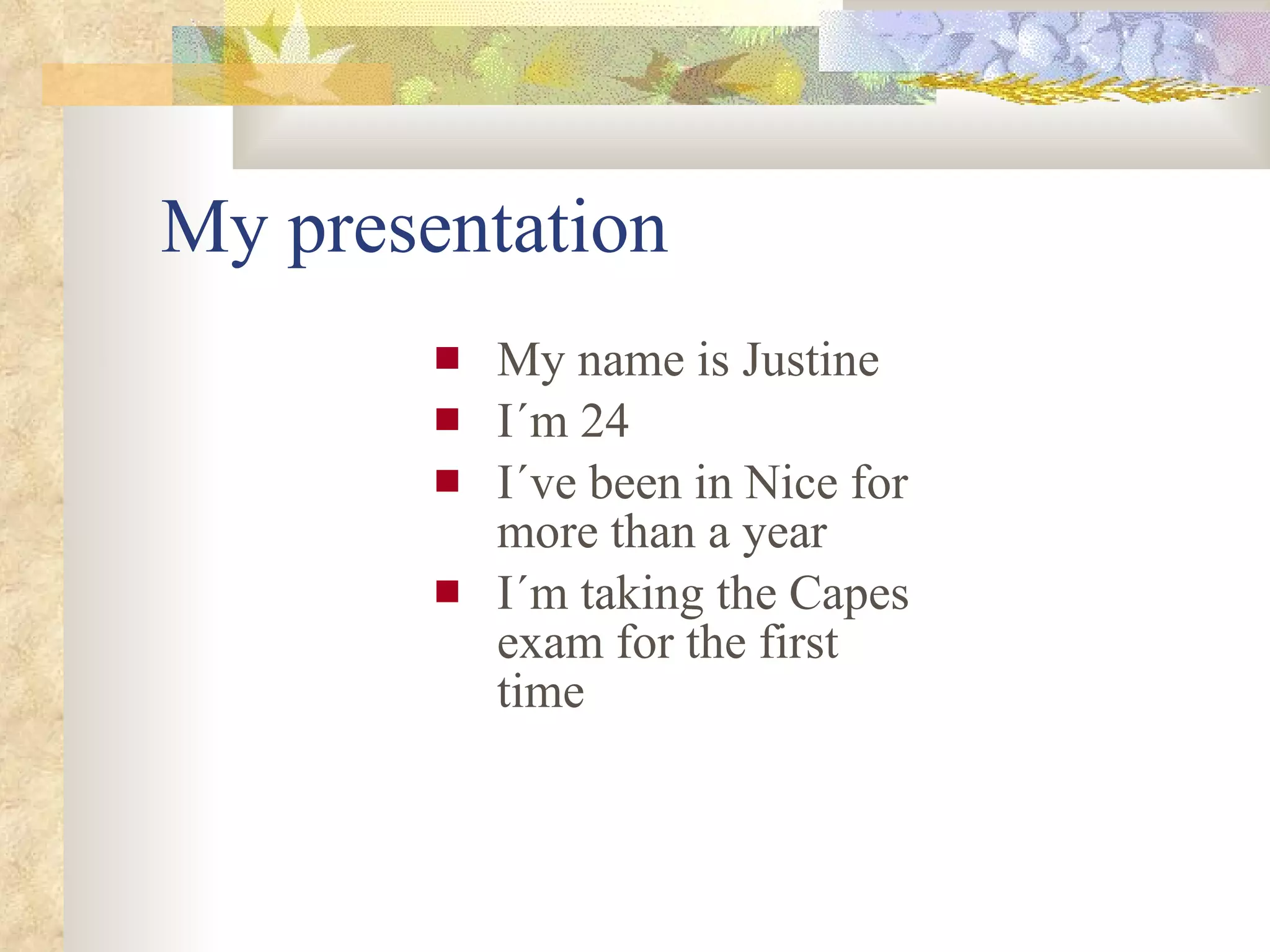 class presentation | PPT