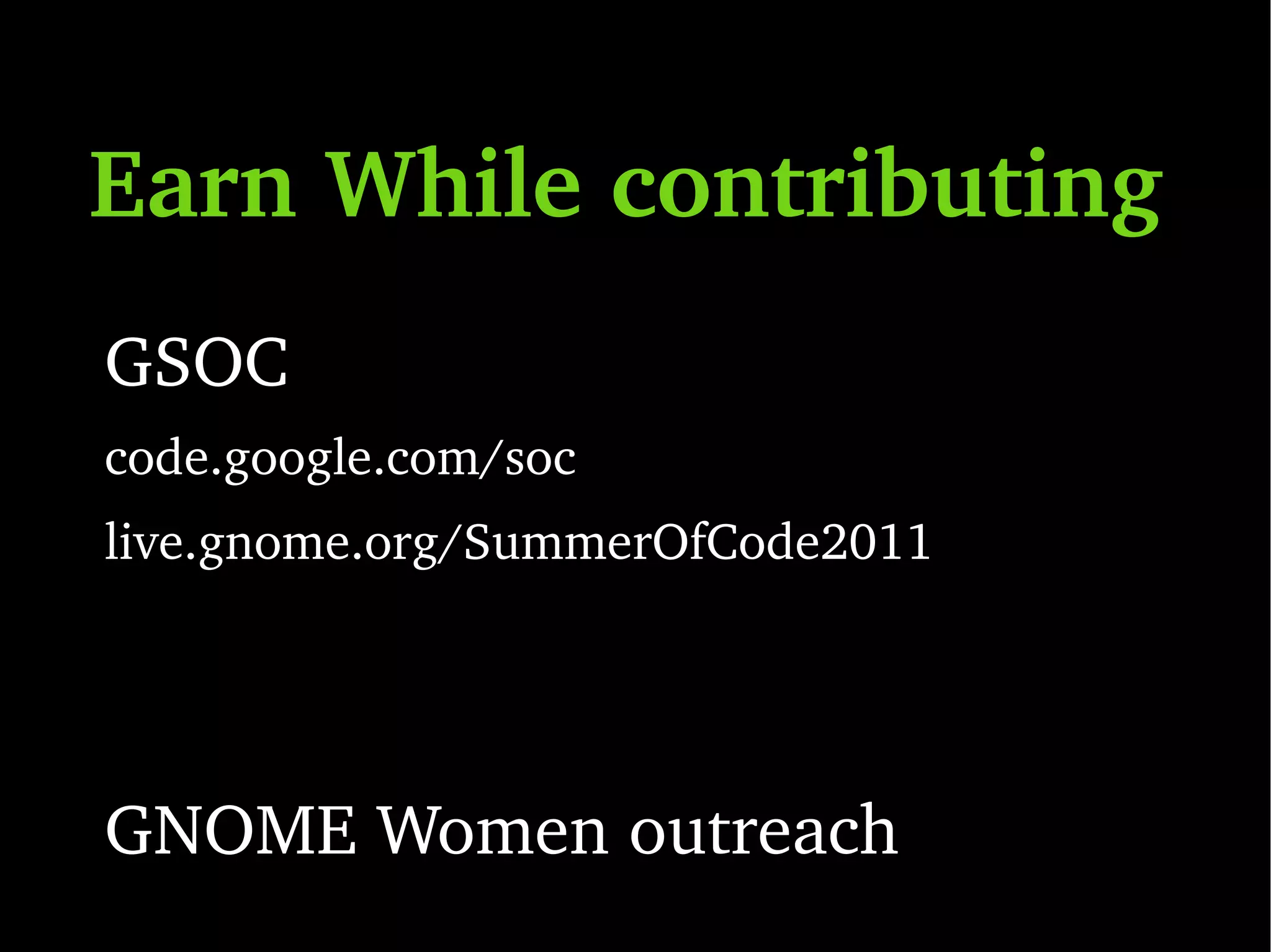 Marketing Spread the word. live.gnome.org/GnomeMarketing/MarketingTeam 