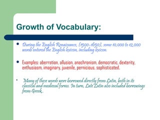 Presentaion on Changes in English Language During Renaissance | PPT