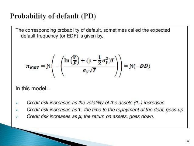 "Credit Risk-Probabilities Of Default"