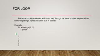 Introduction to Python , Overview | PPT