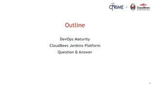5
+
Outline
DevOps Maturity
CloudBees Jenkins Platform
Question & Answer
 