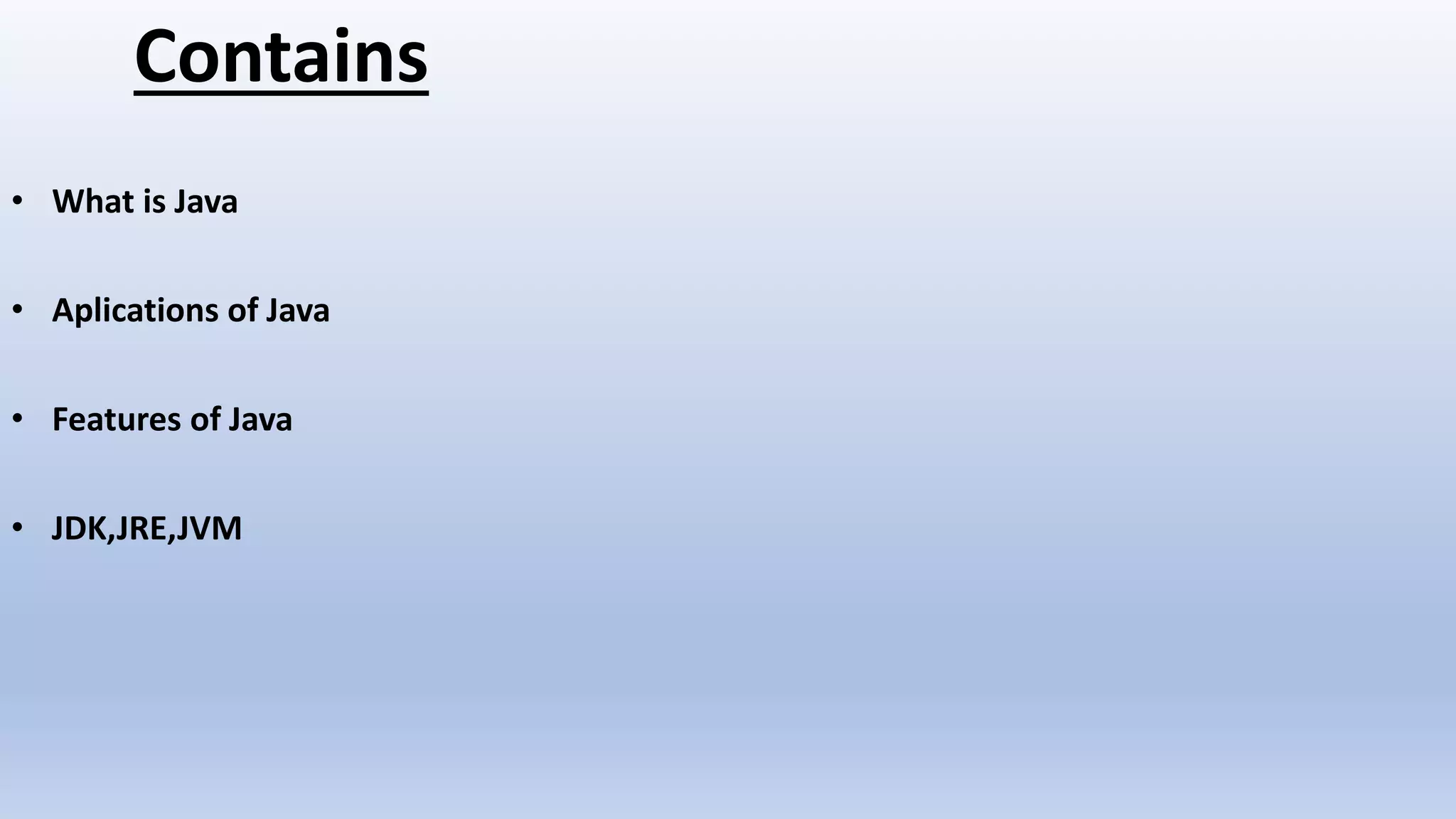 Presentation on java | PPT