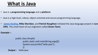 Presentation on java | PPT