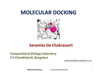 MOLECULAR DOCKING
Saramita De Chakravarti
Computational Biology Laboratory
S V Chembiotech, Bangalore
saramita16@chembiotech.com
1Molecular Docking by Saramita Chakravarti
 