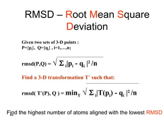 Structure Alignment Rmsd Protein Structure, Databases and Structural Alignment | PPT