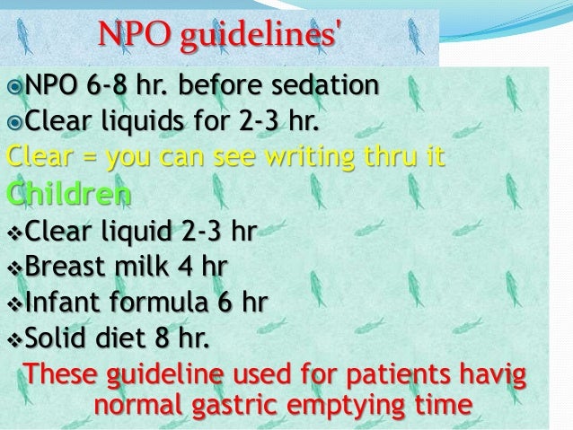 Normal gastric emptying time children