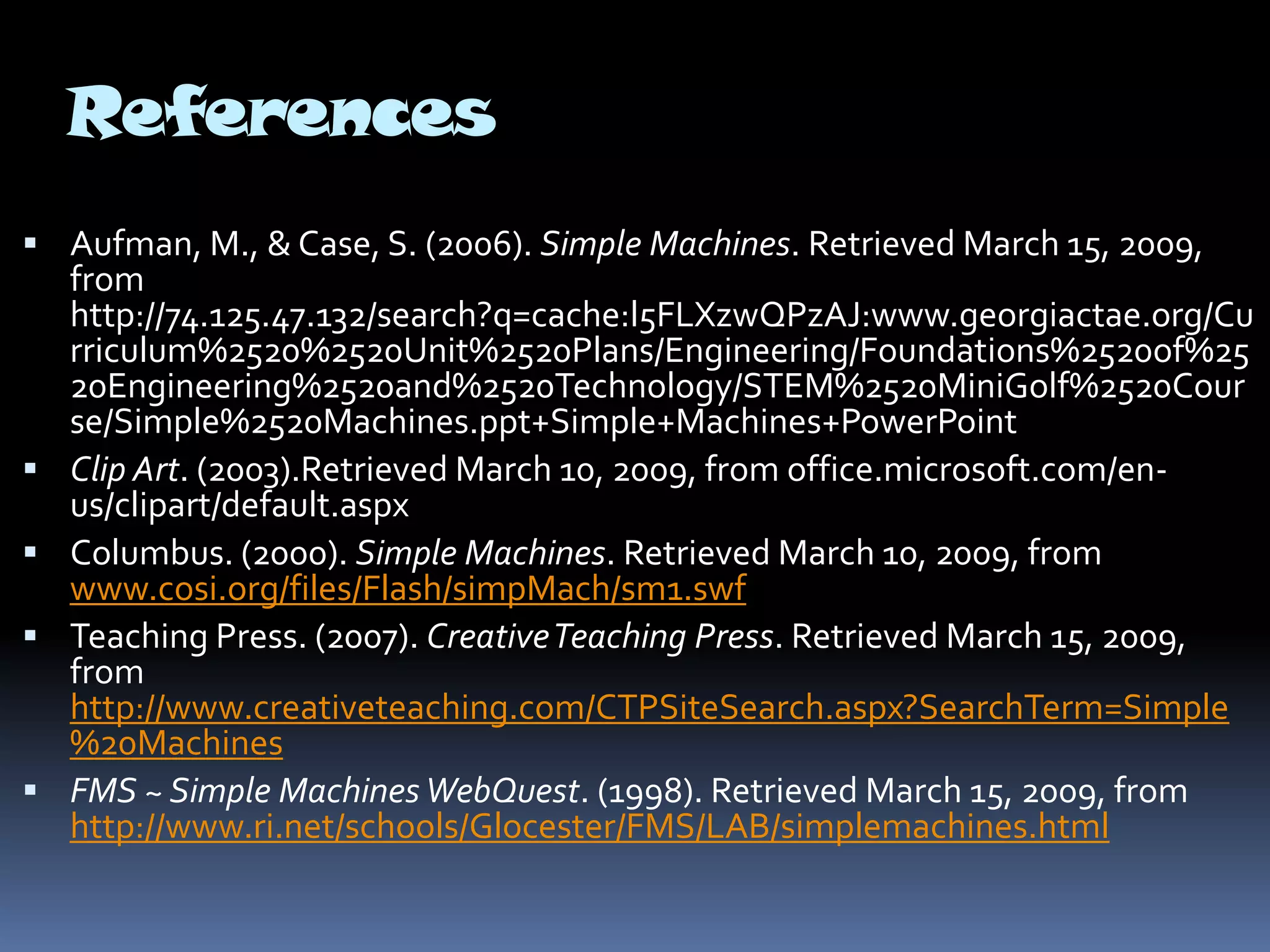 My Presentation On Simple Machines