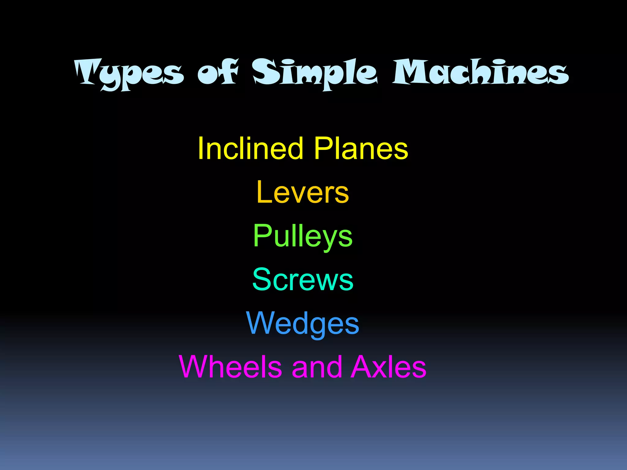 My Presentation On Simple Machines