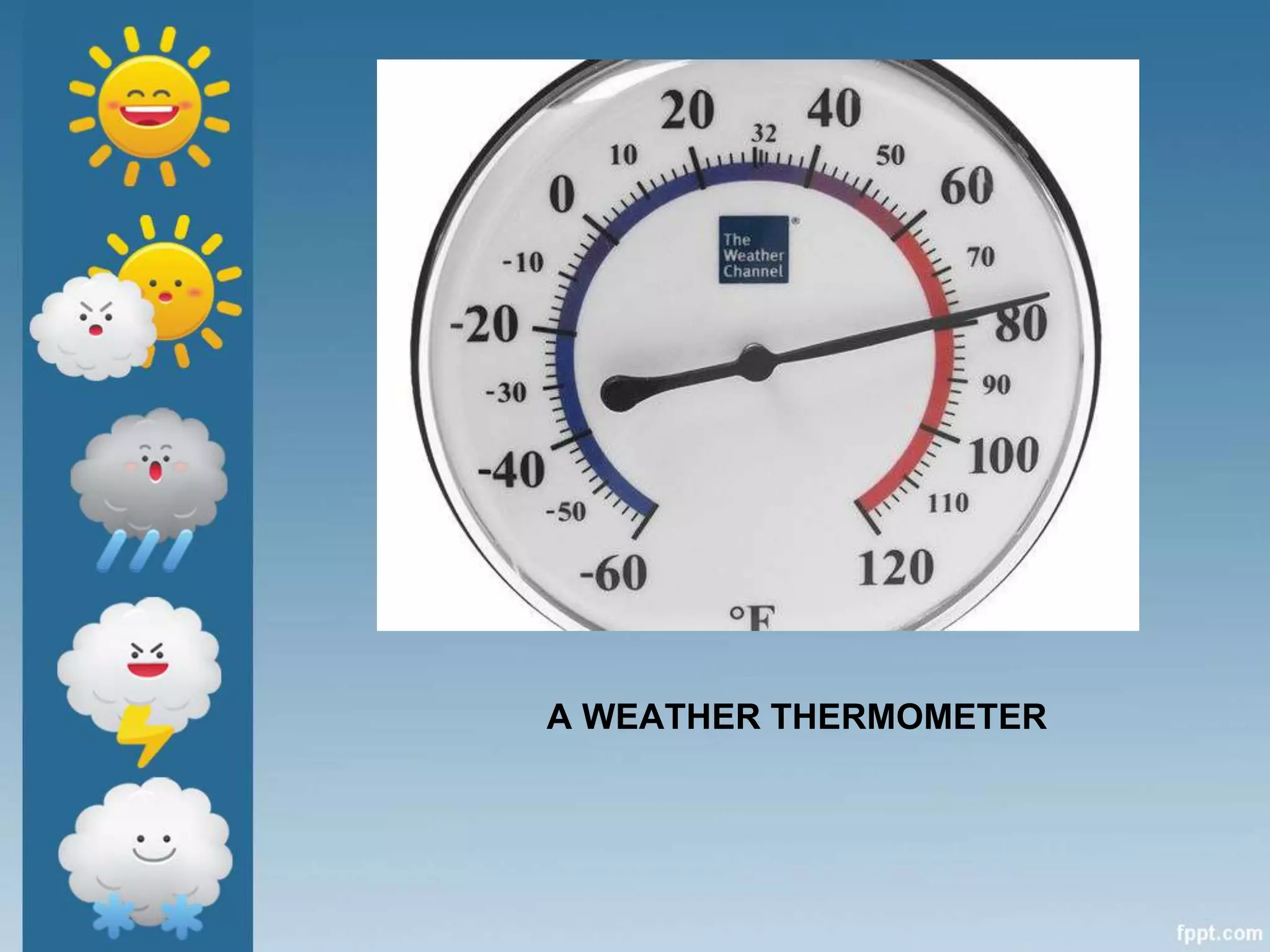 A WEATHER THERMOMETER
 