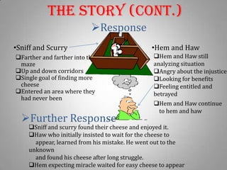 The Story (cont.)Search for The Cheese