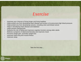 My prezi on health, wellness, exercise and nutrition | PDF