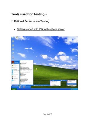 My Project on Rational Performance Testing | DOCX