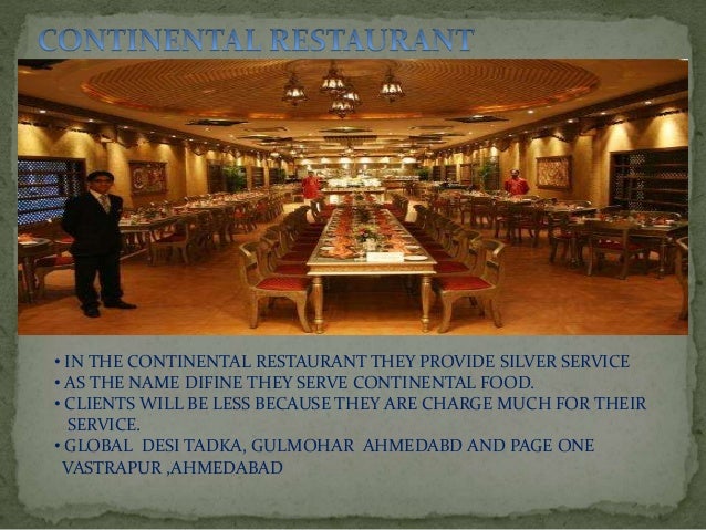 TYPES OF RESTAURANT