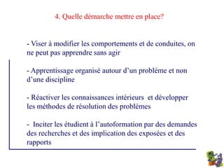 2. Concepts de gestion pédagogique (Approche par compétence)  Evolution technologique exige des compétences pour assurer leur continuité dans le temps et dans l’espace. 