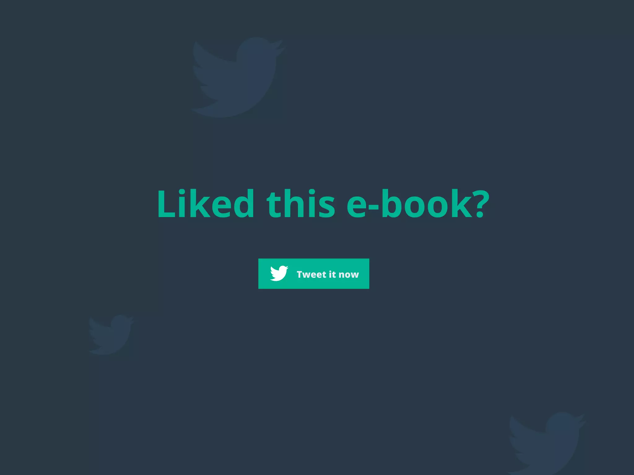 POSTTITLE
86
Liked this e-book?
Tweet it now
 