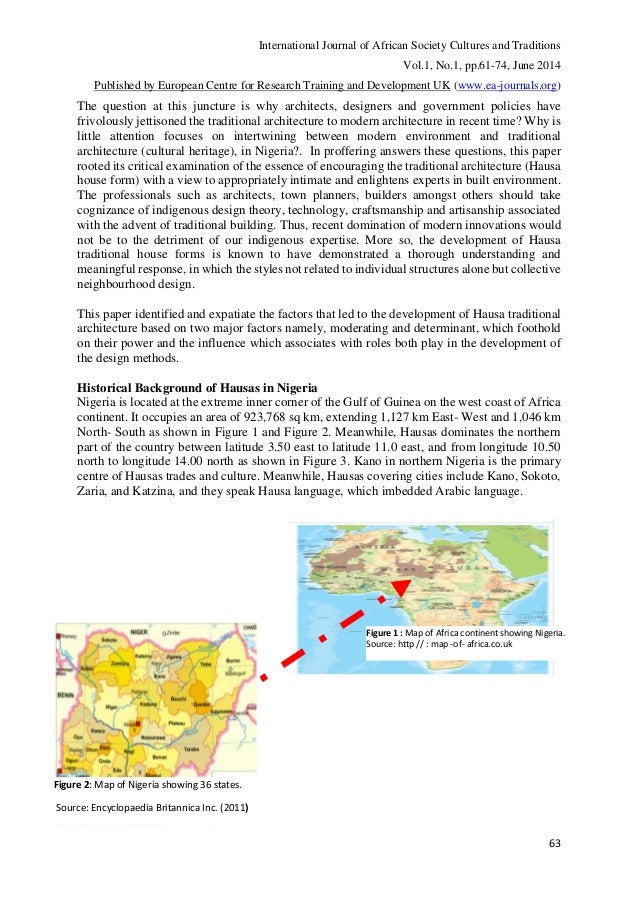 DEVELOPMENT OF TRADITIONAL ARCHITECTURE IN NIGERIA A CASE STUDY OF H…
