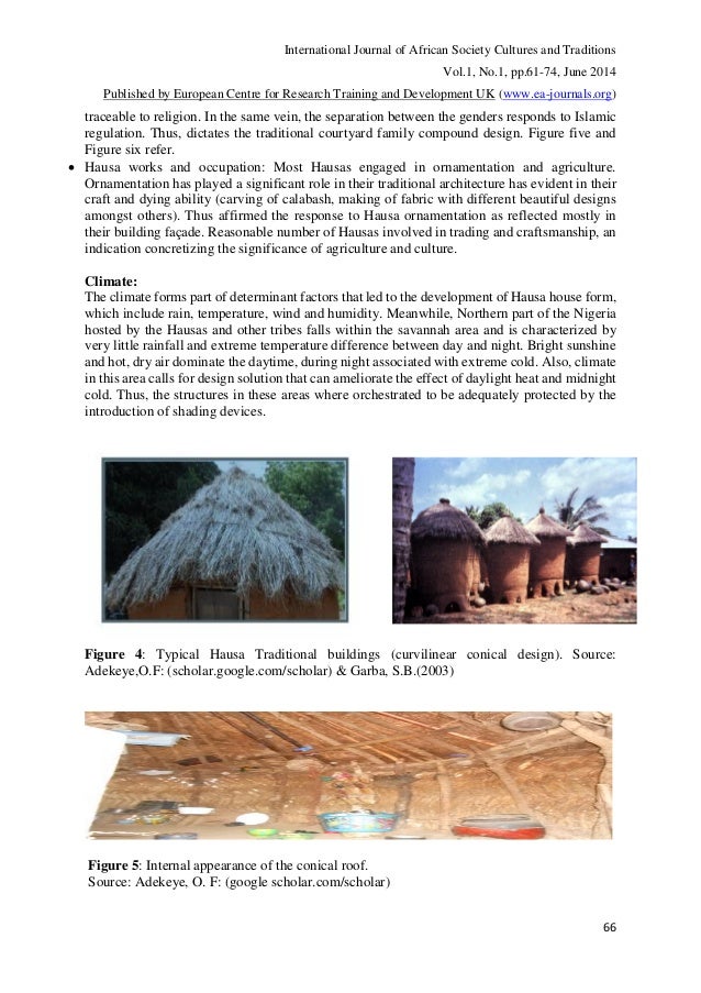 DEVELOPMENT OF TRADITIONAL ARCHITECTURE IN NIGERIA A CASE STUDY OF H…