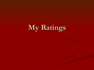 My Ratings 